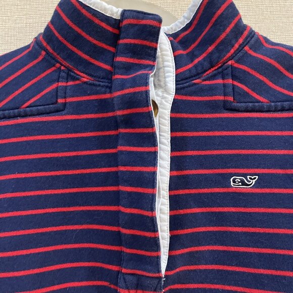 Vineyard Vines 1/4 Botton Pullover Men's  Large Striped Long Sleeve Sweater - Picture 3 of 16